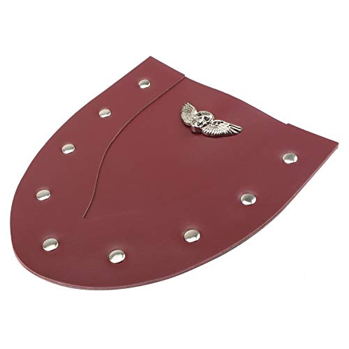 Skull Front Motorcycle Fender Mud Flap Vintage Leather Mudguard Cover For Sportster XL883 Iron 883 Softail Dyna - Thumbnail 3