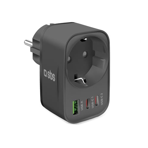 SBS Alimentatore Multi-Socket USB-C USB-A, Presa Schuko... en promo sur Amazon