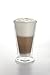 BonJour Coffee Insulated Borosilicate Glass Latte Glasses, 2-Piece Set, 12-Ounces Each