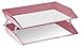 Acrimet Facility 2 Tier Letter Tray, Side Load, Letter Size/A4, Desktop File Organizer, Plastic (Solid Pink Color)