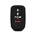 Qty 3 Black Red and Navy Blue Silicone Key Cover Case Holder Chain Bag Key Fob Case Cover fit for 2015 2016 2017 Honda Civic Accord Pilot CR-V