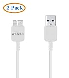 Nexcon SuperSpeed USB 2.0 Type A to Micro-B Cable in 3.3 Feet (White, 2 Pack)