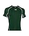 Under Armour Men's HeatGear Armour Short Sleeve Compression Shirt, Forest Green/White, Large