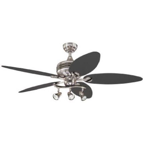 UPC 024034723421, Westinghouse 7234265 Xavier II 52 Inch Ceiling Fan, Brushed Nickel w Gunmetal Accents Finish