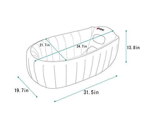 Inflatable Baby Bathtub, Air Bath Basin Non Slip Bathing Tub Portable Foldable Shower Basin Pool with Plastic Bellows Foot Pump and Baby Bath Toy for Kids