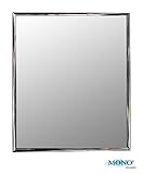 MONOINSIDE Framed Wall Mounted Mirror, Modern Silver Finish, 12