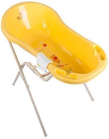 Disney Winnie the Pooh Yellow XXL Baby Bathtub 100 cm + Stand + Wash Mitt