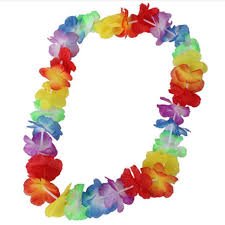 Charmed 36 Counts Tropical Hawaiian Luau rainbow Flower Lei Party Favors (3 Dozen)