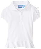 Nautica Little Girls' Uniform Short-Sleeve Interlock Polo Shirt With Peplum
