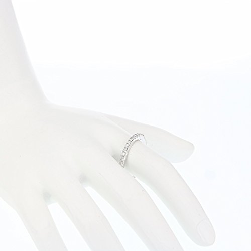 Vir Jewels 1/5 cttw Pave Diamond Wedding Band in 14k White Gold in Size 6.5 - Thumbnail 2