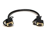 Monoprice 105351 1.5ft Super VGA HD15 Cable with Stereo Audio and Triple Shielding