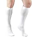 Truform Surgical Stockings, 18 mmHg Compression for Men and Women, Knee High Length, Closed Toe, White, X-Large