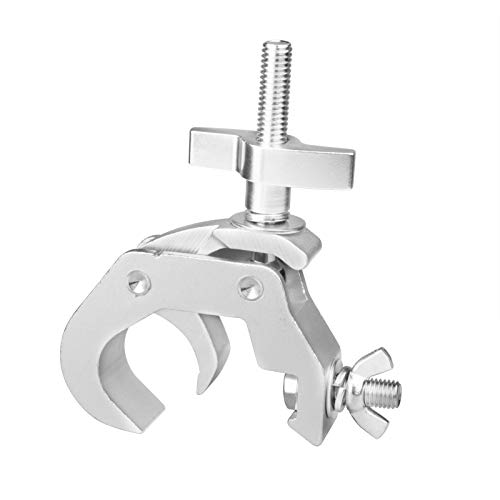 Stage Lighting Clamps for DJ Spot Lighting Aluminum alloy 6061 Lighting Mount Light Hook Heavy Duty 330lb Fit 40-52mm Pipe OD, 10mm Diameter Aperture