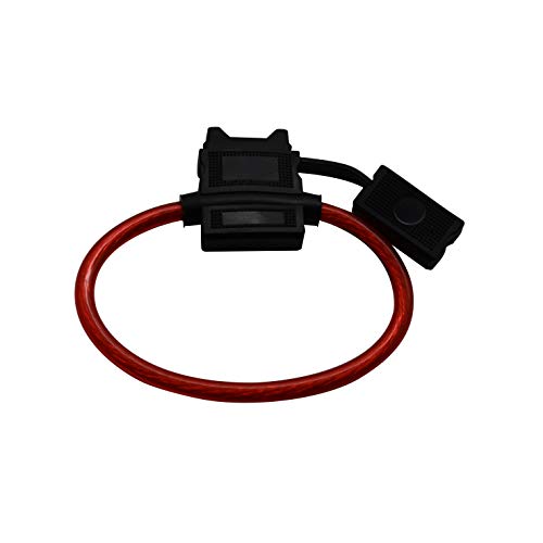 10 pack-In line fuse holder 12AWG cable with 10pcs of 30A Standard Spade fuses ideal for car truck maintenance!