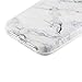 uCOLOR White Marble Case Compatible for iPhone 5 5s Cute Protective Dual-Layer Soft TPU Shockproof Slim Case