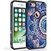 iPhone 7 case, kaesar [Slim Fit] [Shock Absorption] 2-Piece Hybrid Dual Layer Shockproof Hard Cover Graphic Fashion Cute Colorful Silicone Skin Case for Apple iPhone 7 - Mandala