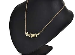 Aoloshow Gold Babygirl Name Necklace Stainless