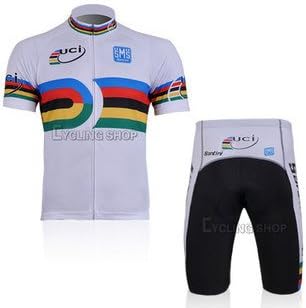 UCI 2012 Style Cycling Jersey Set Short-Sleeved Jersey Tenacious Life/Perspiration Breathable