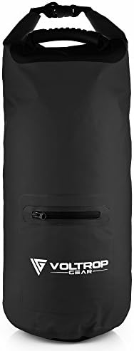 VOLTROP GEAR Waterproof Dry Bag – Float Tube Backpack Carryall for Kayaking, Rafting, Camping, Boating – Zippered Front Pocket, Top and Front Carry Handles with Shoulder Sling