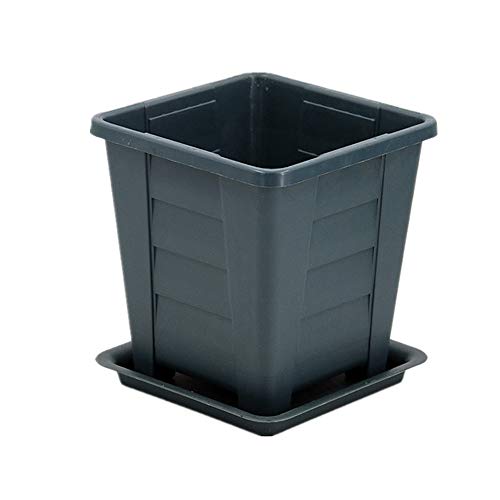 Jjoer Blumentopf Mit Untersetzer Quadratische Kunststoff PflanztöPfe BlumentöPfe Plastik Sicher Und Ungiftig Blumentopf…