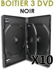 DVD Center - Caja para 3 DVD (10 unidades), color negro: Amazon.es: Oficina y papelería