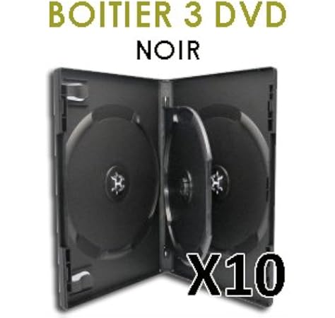 DVD Center - Caja para 3 DVD (10 unidades), color negro: Amazon.es: Oficina y papelería