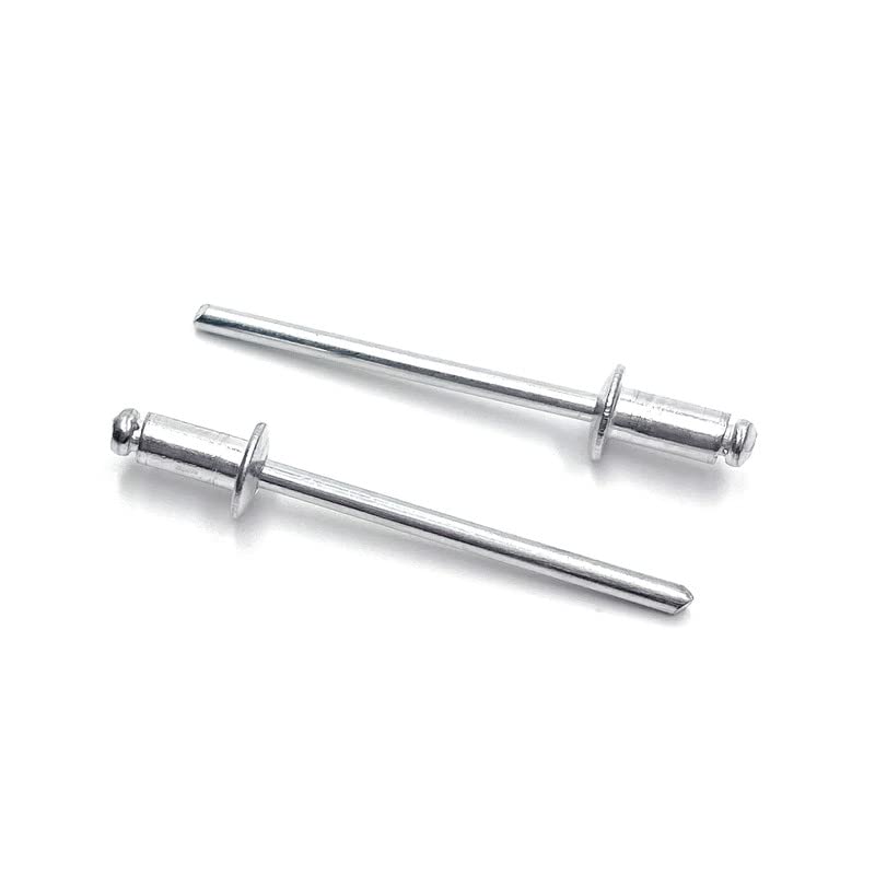 ISPINNER 100pcs 1/8" x 1/4" Aluminum Blind Rivets, 3.2 x 6mm Pop Rivets, Pack of 100 (Silver)