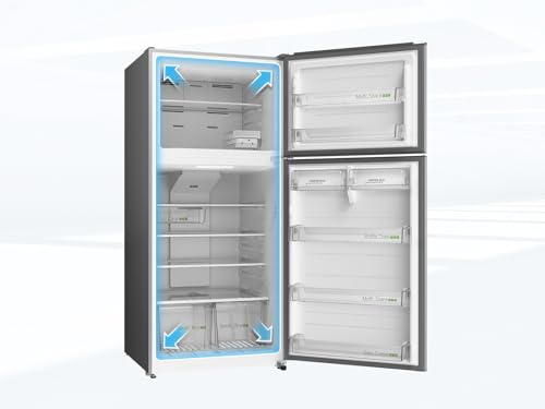 Midea 866L Gross & 651L Net Double Door Refrigerator, Multi-Air Flow Technology, Equipped With Smart Sensor, Electronic Control, Inverter Quattro, Active-C Fresh, Smart Cooling, Silver MDRT866FGE46AE