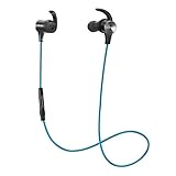Bluetooth Headphones TaoTronics Wireless 4.2 Magnetic Earbuds Snug Fit for Sports with Built in Mic TT-BH07 (IPX6 Waterproof, aptX Stereo, 6 Hours Playtime) (Blue) (Certified Refurbished)