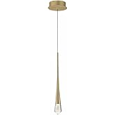 ET2 Pierce - 3W 1 LED Pendant-19 Inches Tall and 2.25 Inches Wide-Gold Finish