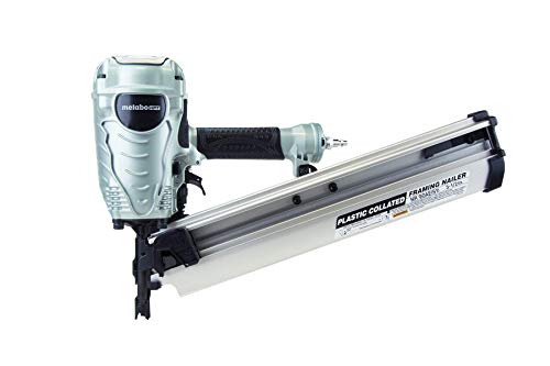 Metabo HPT NR90AES1 Pneumatic Framing Nailer Plastic Collated Full Head Nails 21 Degree Magazine,(Renewed)