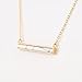 Minimal White Simulated Howlite Marble Horizontal Bar Necklace