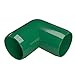 FORMUFIT 1” 90 Degree Elbow Furniture Grade PVC Fitting in Green, Made in USA, UV-Resistant, Impact-Proof, 1.315” Actual Socket Diameter (Pack of 4) - F00190E-GR-4