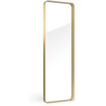Upland Oaks Large Full Length Body Mirror for Floor & Wall in Bedroom - Metal Frame - Big & Tall Standing Mirrors for Leaning - Long Full-Length Leaner Mirror Size 65