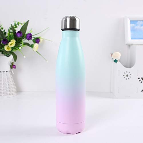 JIUJ Sports Water Bottle Rainbow Coke Bottle Swarm Cup Creative Outdoor Portable