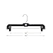 HOUSE DAY Pants Hangers - 14” Black Pants Hangers 100pcs with Plastic Pants Clips - Skirt/Slack Hangers