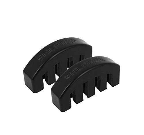 Timiy 2Pcs Durable Heavy Rubber Violin Mute Violin Silencer Violin Practice Accessories (Black) - Thumbnail 3