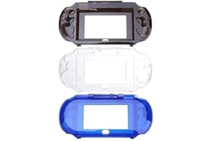NSLikey Transparent Crystal Skin Hard Protective Shell Case Cover Protector for PS Vita 2000 PSV 2000 Console (Clear Pink)