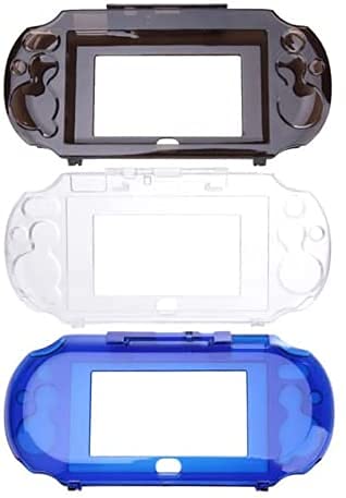 NSLikey Transparent Crystal Skin Hard Protective Shell Case Cover Protector for PS Vita 2000 PSV 2000 Console (Clear Black)
