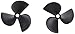 RC Boat 3 Blades Plastic CW/CCW Propeller Prop 52mm P/D 1.4 5214 Pair
