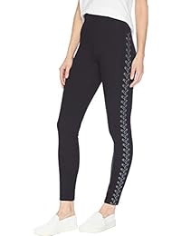 Leggings para dama con impresión de lámina de gunmetal