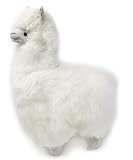 Standing Alpaca Fur Alpaca Adult Figure - White 12 Inch