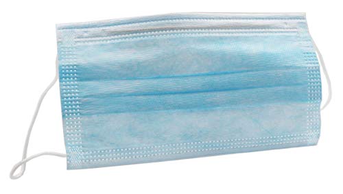 Healthstar Surgical Procedure Face Mask with Elastic Ear Loop (50 Pack) | Disposable, Comfortable and Breathable for Medical, Dental, Allergen, Pollen, Dust, Antiviral, Flu, Germ Prevention (Blue) - Thumbnail 4