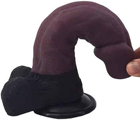 CHllo 6.45 Inch Female Personal Lifelike Anales PVC Toys for Women Relax with Suction, Brown