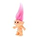 CUTICATE PVC Vintage Troll Dolls Bulk, Mini Action Figures Toys, Dollhouse Doll Kids Adult Collectible Action Figures, 6 Patterns for Choose - Rose Red