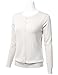 Women's Button Down Crew Neck Long Sleeve Soft Knit Cardigan Sweater Ivory M