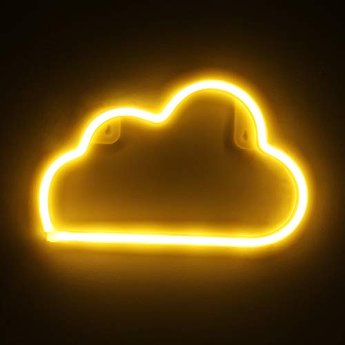 OYE HOYE Decorative LED Cloud Shaped Neon Night Lights with Warm White Lamp, Neon Sign Operated by OYE HOYE Decorative LED Cloud Shaped Neon Night Lights with Warm White Lamp, Neon Sign Operated by