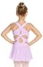 Zaclotre Kid Girls Hollow Back Sleeveless Ballet Dress Dance Leotard with Skirt