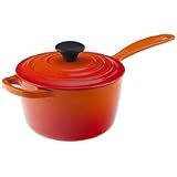 Le Creuset Enameled Cast Iron Signature Saucepan, 1.75 qt., Flame