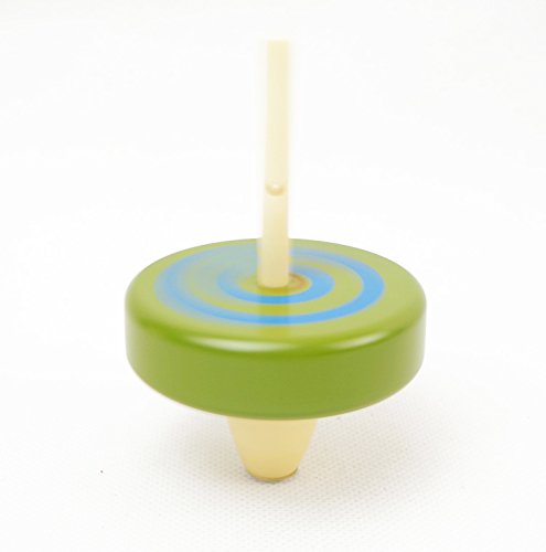 FQStech Wooden Spinning Top gyroscope peg-top With handle and Pull String Wire,can Last long time, color random
